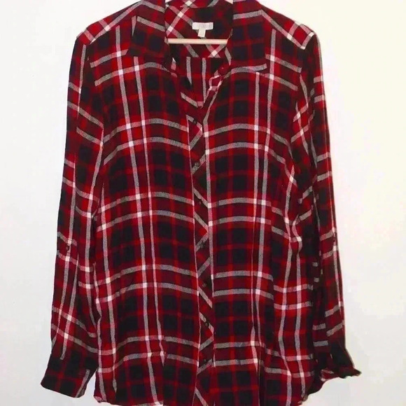 Talbots Red Tartan Button Up - Picture 1 of 7